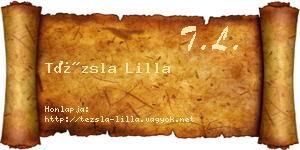 Tézsla Lilla névjegykártya